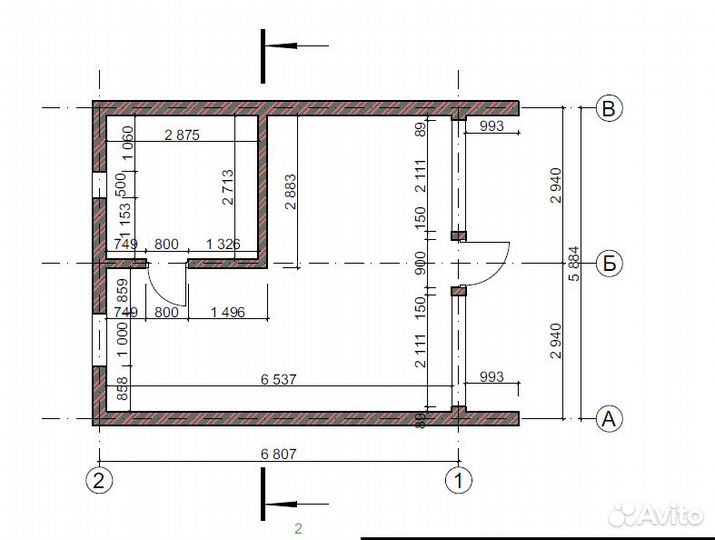 Проект дома A-frame 6х8м