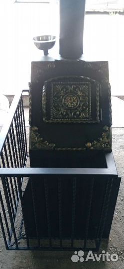 Печь для бани на два отделения из 10 мм стали