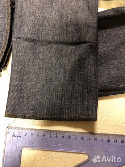 Рукавицы джинсовые утеплённые