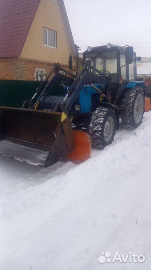 Вспашка плугом мтз 82 и минитрактор