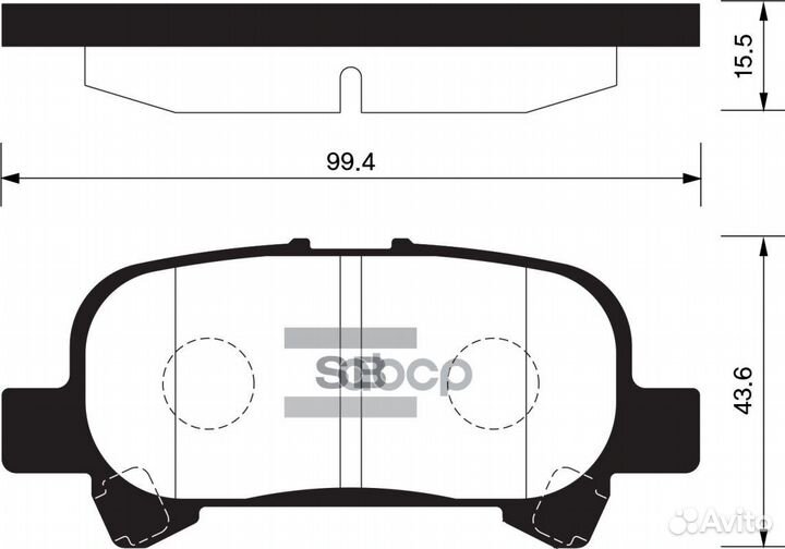 Тормозные колодки дисковые Toyota Avalon/Camry