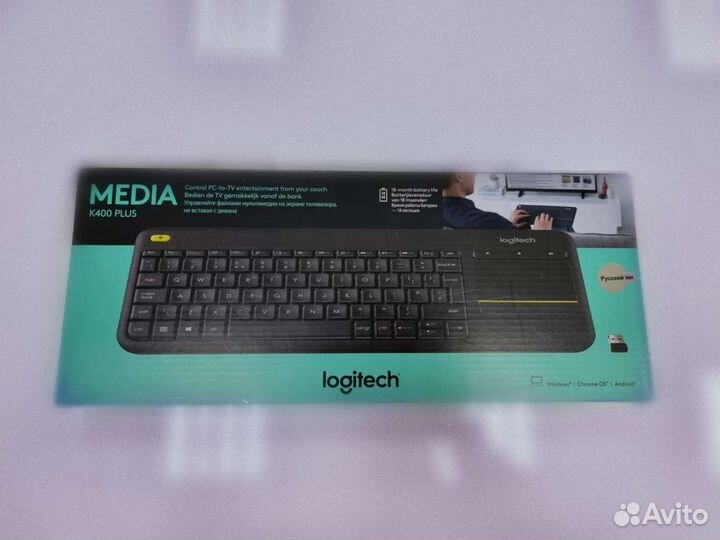Клавиатура logitech k400 plus с touch bar