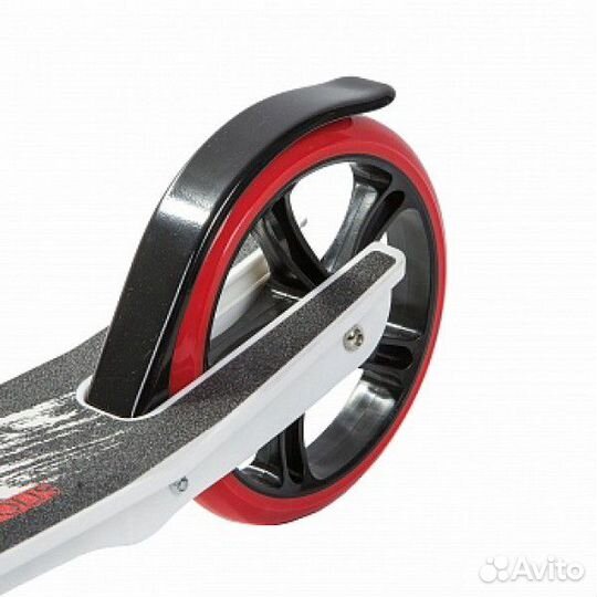 Городской самокат polis 230 plastic, бело-красный