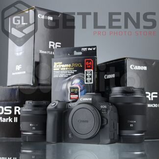 Canon R6 II + RF 35mm F1.8 + RF 85mm F2 + SD 64GB