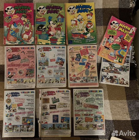 Винтажные комиксы Микки Маус, Муха, Утиные Истории