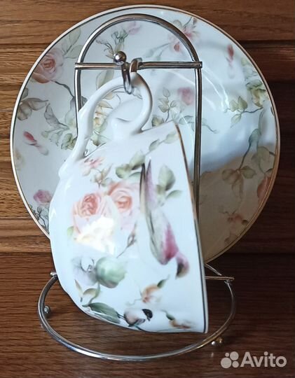 Чайная пара, фарфор (чашка, блюдце) elan gallery