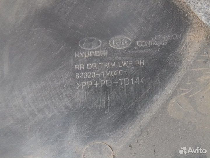 Обшивка двери задняя правая Kia Cerato 2 G4FC 2012