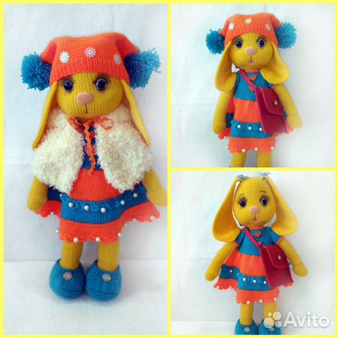 Вязаная зайка Сильвия