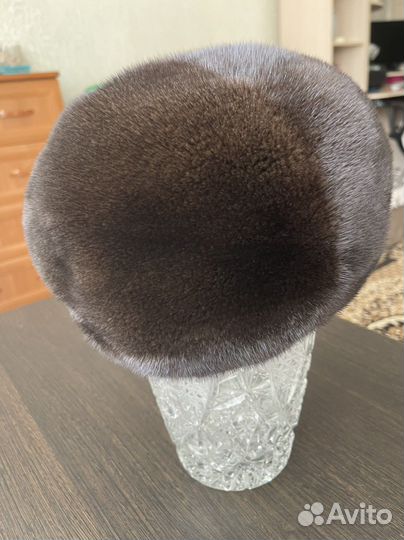 Берет норковый женский Снежная королева 57 размер