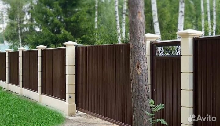 Забор из профнастила,калитки качественно