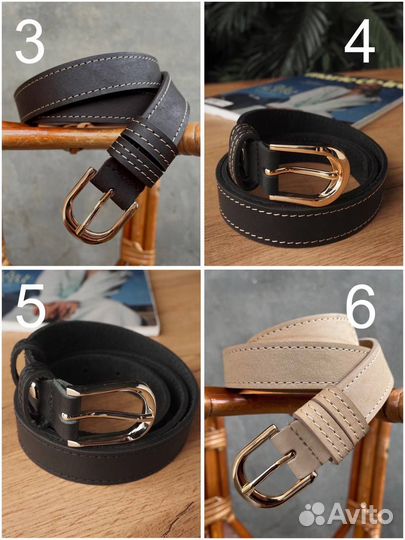 Женский кожаный ремень ручной работы