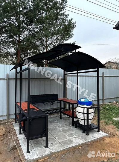 Мангал с крышей