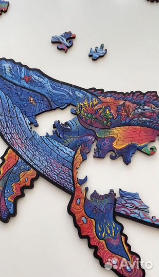 Unidragon деревянный пазл Milky Whales киты