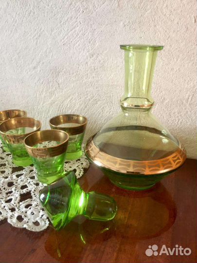 Графин цветное стекло СССР