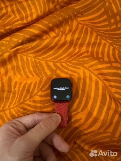 Часы apple watch 7 45 mm red