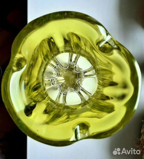 Ваза цветное стекло Богемия Господка