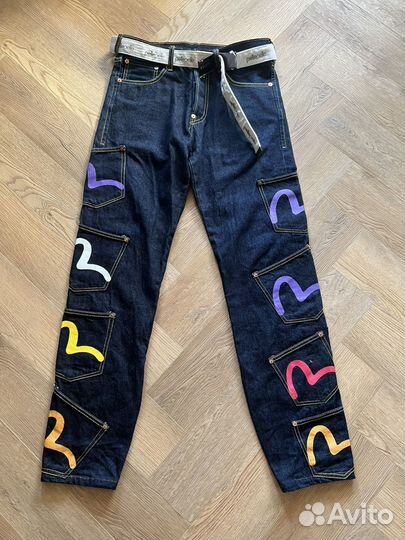 Джинсы evisu multipocket