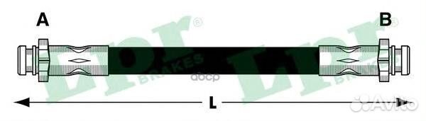 Шланг тормозной daewoo matiz/spark задний 6T467