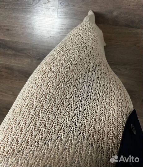 Ажурное прозрачно-бежевое платье