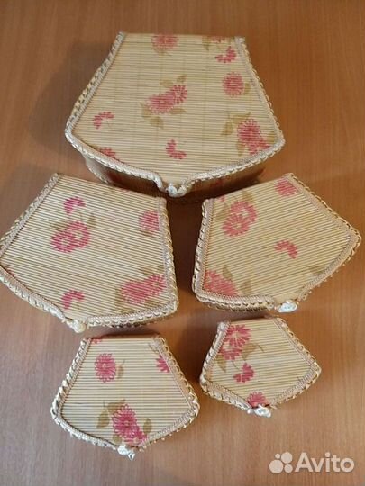 Шкатулки из соломки