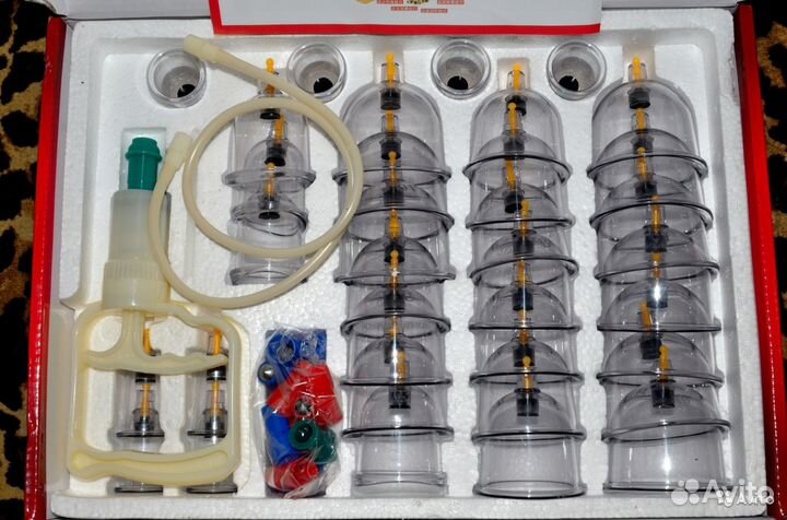 Вакуумные массажные банки (комплект из 32шт.)