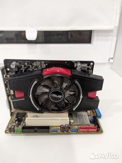 Сборка матплата+Видеокарта+оператива+проц+кулер