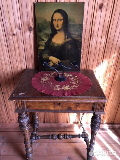 Картина Джоконда мона Лиза репродукция лак СССР