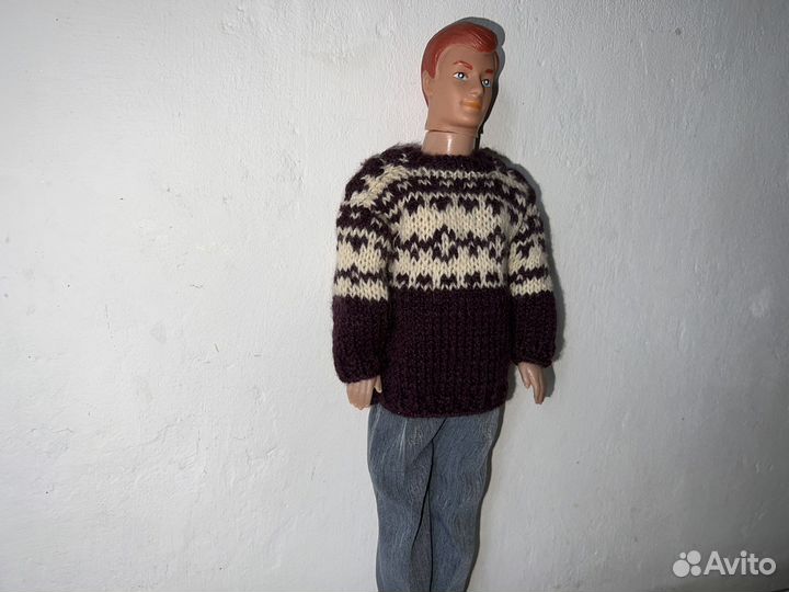 Одежда для кена. Свитер на куклу мужчину