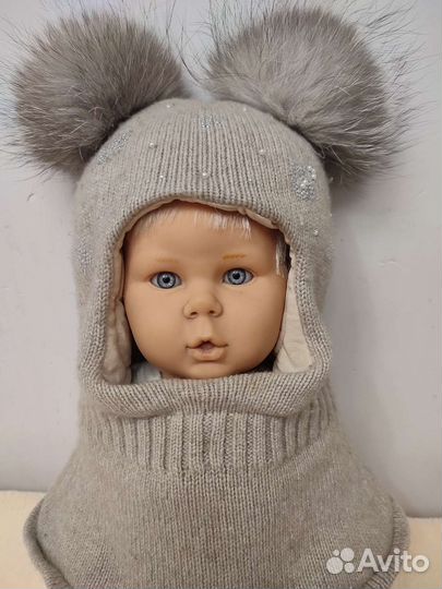 Шапка шлем для девочки chobi 44 46