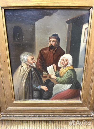 Парные антикварные картины 