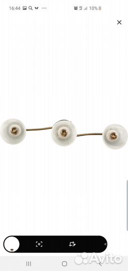 Люстра потолочная 3 лампы, цвет золото, бу