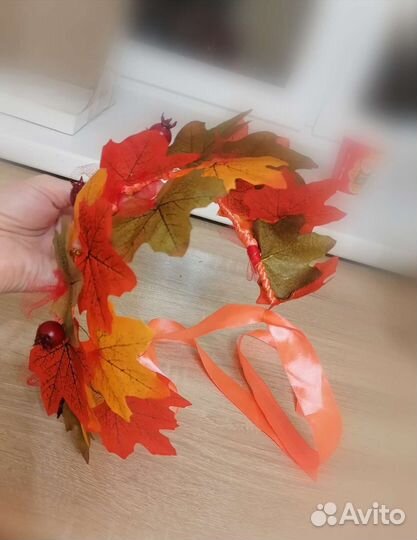 Веночек (ободок) из листьев на голову