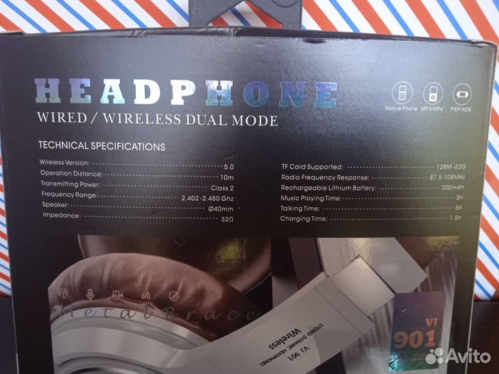 Беспроводные наушники новые