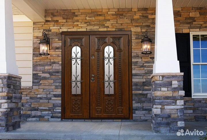 Дверь входная Антик серебро царга