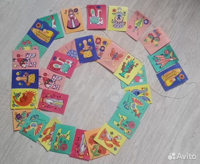 Ёлочные флажки СССР двусторонние (31 шт)