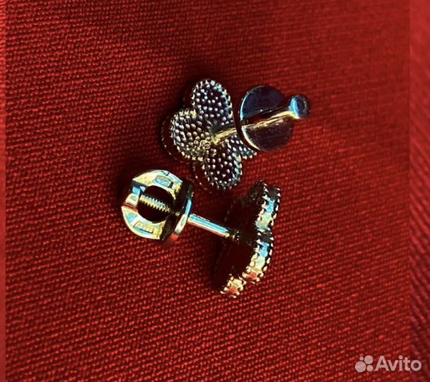 Серьги van cleef серебро