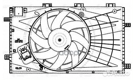 Вентилятор радиатора opel insignia (08) 1.6I/1