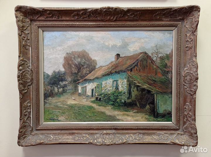 Антикварная картина. Бельгия. Ирен Велленс. Интер