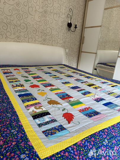 Одеяло плед покрывало пэчворк