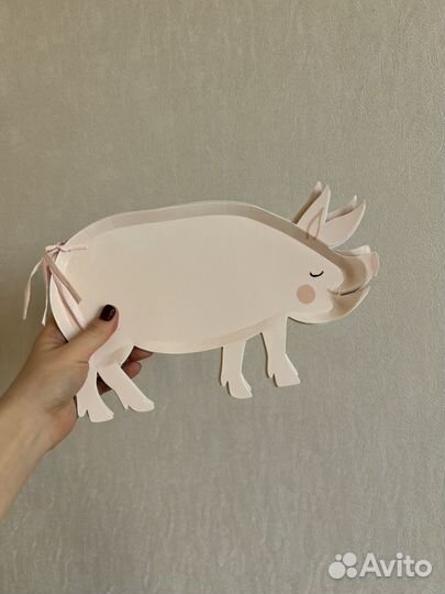 Тарелки свиньи meri meri 6 штук