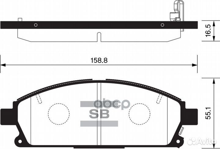 SP1365SNS колодки дисковые передние Nissan Pat