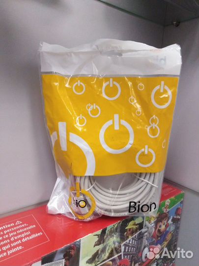 Кабель UTP 10м Патчкорд литой Bion кат.5е серый ар