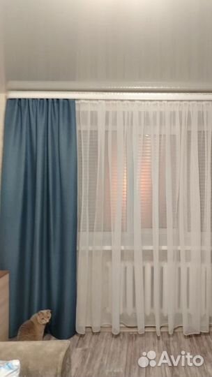 Шторы рогожка бирюза