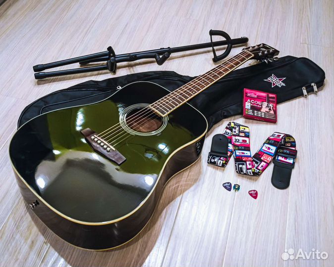 Ibanez PF15 (Акустическая Гитара) + Струны, Ремень