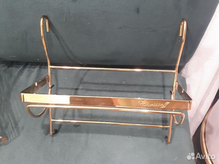 Полочки на рейлинг золотые