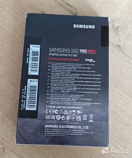 SSD диск Samsung 980 pro 500Gb новый