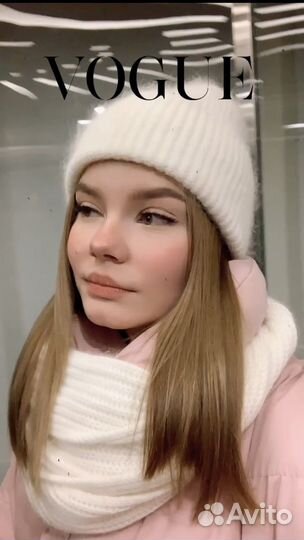 Шапка и снуд зима