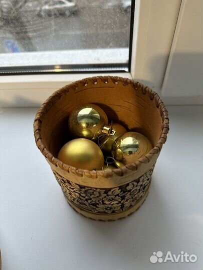 Ваза из бересты ручной работы