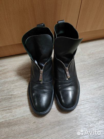 Ботинки zara оригинал нат.кожа 38р