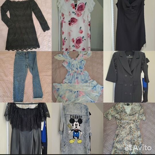 Женские вещи (джинсы, платья, жакет)